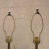 Pair of Midcentury Chinoiserie Yellow Ceramic Table Lamps