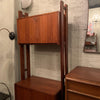 Mid Century Modern Walnut Record Storage Wall Unit