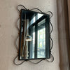 Hollywood Regency Wrougt Iron Ribbon Motif Mirror