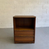 T.H. Robsjohn Gibbings For Widdicomb Walnut End Table Nightstand