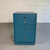 Mid-Century Modern Lacquered Blue Dresser Nightstand