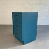 Mid-Century Modern Lacquered Blue Dresser Nightstand