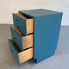 Mid-Century Modern Lacquered Blue Dresser Nightstand