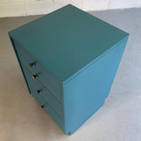 Mid-Century Modern Lacquered Blue Dresser Nightstand