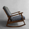 Scandinavian Modern Beech Upholstered Rocking Chair