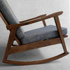 Scandinavian Modern Beech Upholstered Rocking Chair