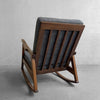 Scandinavian Modern Beech Upholstered Rocking Chair