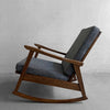 Scandinavian Modern Beech Upholstered Rocking Chair