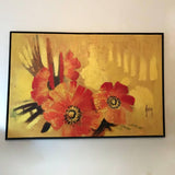 Mid-Century Poppy Painting