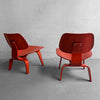 Molded Ply LCW Lounge Chairs By Charles And Ray Eames