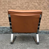 Chrome and Faux Leather Lounge Chair