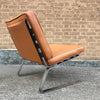 Chrome and Faux Leather Lounge Chair