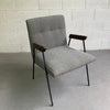 Wrought Iron Upholstered Armchair Attributed To Milo Baughman, Pacific Iron