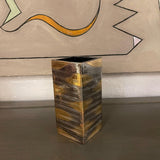 Brushed Metallic Ceramic Vase By Bitossi