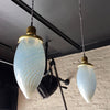Blue Swirl Glass Teardrop Pendants