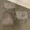 Industrial Brushed Steel Short Hospital Stools