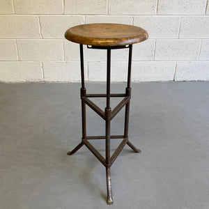 Early 20th Century Industrial Drafting Stool