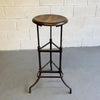 Early 20th Century Industrial Drafting Stool With Footrest