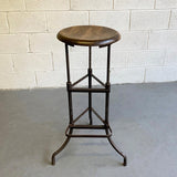 Early 20th Century Industrial Drafting Stool With Footrest