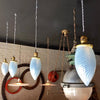 Blue Swirl Glass Teardrop Pendants