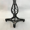 Brutalist Slate Wrought Iron Café Dining Pedestal Table