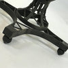 Brutalist Slate Wrought Iron Café Dining Pedestal Table
