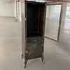 Industrial Brushed Steel Single Apothecary Cabinet