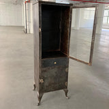 Industrial Brushed Steel Single Apothecary Cabinet
