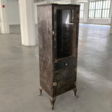 Industrial Brushed Steel Single Apothecary Cabinet