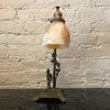 Brass and Stain Glass Lamp