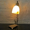 Brass and Stain Glass Lamp