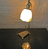 Brass and Stain Glass Lamp