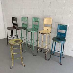 Industrial Painted Steel Shop Stools