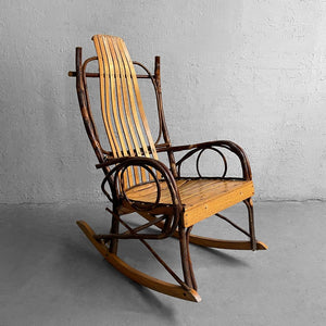 Rustic Primitive Adirondack Twig Rocking Chair