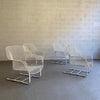 Russell Woodard Sculptura Outdoor Patio Cantilever Lounge Chairs