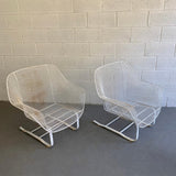 Russell Woodard Sculptura Outdoor Patio Cantilever Lounge Chairs