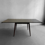 Jens Risom Square Walnut Extension Dining Table