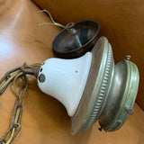 Early 20th Century Milk Glass Globe Library Pendant Light