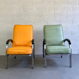 Art Deco Steel Armchairs By Norman Bel Geddes For Simmons Company Furniture