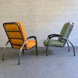 Art Deco Steel Armchairs By Norman Bel Geddes For Simmons Company Furniture