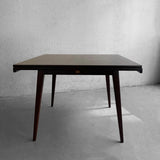 Jens Risom Square Walnut Extension Dining Table