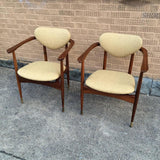 Mid-Century Modern Walnut Armchairs