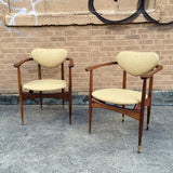 Mid-Century Modern Walnut Armchairs