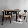 Jens Risom Square Walnut Extension Dining Table