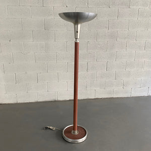 Russel Wright Spun Aluminum Torchiere Floor Lamp