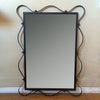 Hollywood Regency Wrougt Iron Ribbon Motif Mirror