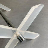 Modern Lucite X Coffee Table Base