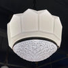 Art Deco Faceted Milk Glass Pendant Light