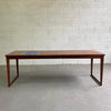 Danish Modern Rosewood Coffee Table With Ceramic Inlay