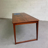 Danish Modern Rosewood Coffee Table With Ceramic Inlay